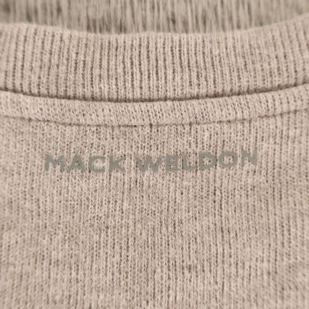 Mack Weldon Sweatshirt Mens XL Gray Beige Solid Cotton Crewneck - Picture 6 of 10